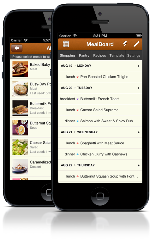 MealBoard Meal Planning App